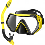 Dry Snorkel Set Panoraminis platus vaizdas Anti-Fog Scuba Nardymo kaukė Profesionali nardymo įranga Snorkel Kaukė Silikoninis pilnai sausas pavir&scaron;inis nardymo rinkinys suaugusiems One Size