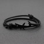 Noter nauja ryklio apyrankė Unisex dvigubo sluoksnio reguliuojama 3 mm laido grandinėlė apyrankė paplūdimio papuo&scaron;alų priedai Surfer Braslet Pulsera
