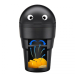 Automobilių &scaron;iuk&scaron;lių taurė Universali nepralaidi mini &scaron;iuk&scaron;lių dėžė, skirta automobilio &scaron;iuk&scaron;liadėžei, transporto priemonės &scaron;iuk&scaron;liadėžė su dangteliu, bekvapė skardinė, skirta naudoti automobilyje 9.4*9.4*16.9cm juoda