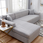 Elastingi L formos sofų užvalkalai svetainei, &bdquo;Funda&ldquo; sofai, sofos užvalkalams, kėdės apsaugai, S/M/L/XL geometriniai sofos užvalkalai, pirkti 2 vnt. S Size(90-140cm)1pc gray