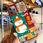 BS-13 Happy Merry Christmas silikoninis dėklas, skirtas iPhone 15 14 Xiaomi POCO M6 F6 Redmi Note 13 12 13C 8 9 Samsung S24 S23 S22 S21 FE Pro Plus Ultra Samsung S9 Plus juodmedis
