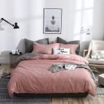 Skalbta medvilninė lova keturių dalių patalynė antklodės užvalkalas 1.8 meters four-piece set
