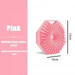 Mink&scaron;tas silikoninis &scaron;epetėlių valiklis rankinis kūno valymo &scaron;veitiklis du&scaron;as &Scaron;velnus &scaron;veičiamasis masažinis &scaron;epetėlis vyrams, moterims rožinė