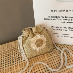 Vasarinis &scaron;iaudinis krep&scaron;ys moterims Megztas paplūdimio krep&scaron;ys Bohemia Small Crossbody Bag Atostogų pečių krep&scaron;iai 13x5x15cm smėlis