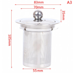 Daugkartinio naudojimo nerūdijančio plieno arbatos sietelis tinklinio infuzerio krep&scaron;elio birių arbatos lapų infuzinis 40*80*63mm