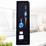 Glass Signature Dip Pen Fountain Crystal Sign amatų kolekcijos reikmenys rožinė