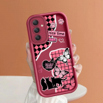 Mink&scaron;tas silikoninis kvadratinių kopėčių spausdinimo ra&scaron;tų telefono korpusas, pilnas dangtis, fotoaparatas, atsparus smūgiams, guminis dėklas, skirtas Samsung Samsung A30 balta