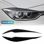 Automobilių priekinių žibintų lempos antakių dangtelio apdailos lipdukai, skirti BMW 3 serijai F30 F31 318i 320i 2012-2018 automobilių akių vokų dangčiai Nauja ABS anglis