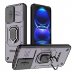 Xiaomi Redmi Note 12 5G dėklas, smūgiams atsparus &scaron;arvuotas dėklas su žiedu-laikikliu automobiliui, telefono dangtelis Redmi Note12 5G, kameros lę&scaron;io apsauga, Fundas For RM Note 12 5G pilka spalva