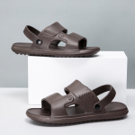 Vyri&scaron;ki laisvalaikio sandalai dvigubam naudojimui: Patogi, tinkama paplūdimiui ir vairavimui vasarinė avalynė Size 45