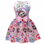 Vaiki&scaron;ka mergaičių anime animacinio elfo ra&scaron;to berankovė su kaspinu kasdienė vakarėlio princesės suknelė 140cm