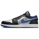 Air Jordan 1 Low Juodi Game Royal Vyri&scaron;ki sportbačiai Balti Metallic-Platinum 553558-007 47.5