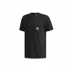 Adidas Originalūs &bdquo;Clover&ldquo; logotipo sportiniai mar&scaron;kinėliai trumpomis rankovėmis vyrams, vir&scaron;ūnės, juodi CW5174 M