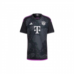 Adidas Fc Bayern 23/24 i&scaron;vykos mar&scaron;kinėliai su trimis juostelėmis ir raidžių spaudiniu Vyri&scaron;ki mar&scaron;kinėliai Juodi HR6947 S