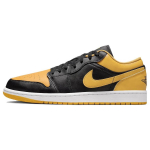 Air Jordan 1 žemos geltonos ochros spalvos vyri&scaron;ki sportbačiai juodi balti 553558-072 41