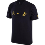 Nike X NBA Los Angeles Lakers Laiski Laisvalaikio Trumpomis Rankovėmis Mar&scaron;kinėliai Vyri&scaron;ki Vir&scaron;utiniai Drabužiai Juodi FN2007-010 S