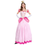 Helovino kostiumas Mario, Princesės Peach ra&scaron;alinio ryžio scenos suknelė, vakarėlio karalienės suknelė XL white