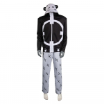 Anime Bartholomew Kuma Cosplay Kostiumas Juodas Apranga Su Me&scaron;kos Letena Baltos Kelnės Kepurė &Scaron;ventės Karnavalo Helovino I&scaron;galvotas Kostiumų Rinkinys Vyrui S 40-45kg smėlis