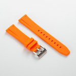 18mm 19mm 21mm 20mm 22mm Vandeniui atspari apyrankė Auk&scaron;tos kokybės silikoninė laikrodžio apyrankė Swatch, Omega Moonswatch apyrankei 19mm oranžinė