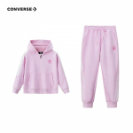 Converse vaikų sportinio kostiumo komplektas su &scaron;onine juosta 6 vy&scaron;nių žiedų rožinė spalva