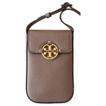 Tory Burch TB Miller Nuimamas Peties Dirželis Lychee Ra&scaron;to Odinė Crossbody Telefono Rankinė Moteri&scaron;kos Rankinės Ruda 84077-250 Basic Set (Bag+Dust Bag)