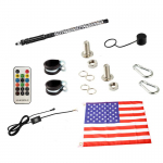 2 VNT 4 pėdų 5050RGB Bluetooth ir nuotolinio valdymo spalvingos spiralinės LED botago lempos, ap&scaron;viestos antenos botagai ATV Polaris RZR