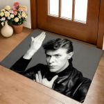 David Bowie Gyvenamasis Grindų Kilimėlis Jaukus Flanelinis Mink&scaron;tas Storas Neslystantis Kilimėlis Svetainės Miegamojo Virtuvės Dekorui Kilimai 120x160cm