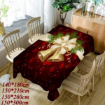 Stačiakampė 3D spausdinta kalėdinė staltiesė, skirta vakarėlio namų i&scaron;kylai 140X180cm