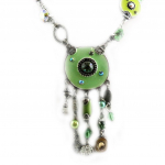 Les Tr&eacute;sors De Lily [E0626] - Collier Cr&eacute;ateur 'Mimosas' vert/ Vert žalia