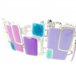NOA [H0842] - Bracelet Cr&eacute;ateur 'Coloriage' lilas turquoise violetinė