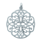 Les Tr&eacute;sors De Lily [J4158] - Pendentif Argent 'Chor&eacute;graphie' argent&eacute; (rhodi&eacute;) - 25 mm