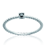 Bague Argent 'Scarlett' noir argent&eacute; (rhodi&eacute;) - 2 mm 50 juoda