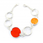 Dolce Vita [K3000] - Bracelet Cr&eacute;ateur 'Coloriage' orange rouge