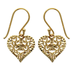 Les Tr&eacute;sors De Lily [K5142] - Boucles Plaqu&eacute; Or 'Love' dor&eacute; - 16x16 mm