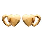 Les Tr&eacute;sors De Lily [M9978] - Boucles Plaqu&eacute; Or 'Love' dor&eacute; - 11x7 mm auksas