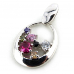 Les Tr&eacute;sors De Lily [N0653] - Pendentif Argent 'Sissi' tutti frutti