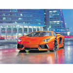 Deimantinis dažymas 5D &bdquo;pasidaryk pats&ldquo; deimantinis siuvinėjimas raudonas automobilio mozaikos paveikslėlis, dekoruotas kalnų kri&scaron;tolais, namų dovana 20X30CM