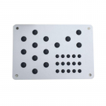 Universalus aliuminio automobilio grindų kilimėlio lopas neslystantis kulno plok&scaron;telė kojoms atrama pedalas