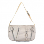Yogodlns Vintage Chain Moteri&scaron;kas Krep&scaron;ys Prabangus Dizaineriai Rankinės Nailonas Messenger Piniginė Retro Tote 27*17*6cm balta