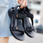 Vasariniai lengvi vyri&scaron;ki sandalai, juodi EVA Slip On Mink&scaron;ti laisvalaikio sandaliniai batai vyrams Sandle Sandalias Hombre didelis dydis 47 48 43