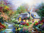 Deimantinė tapyba visi&scaron;kai apvalus sodas 5D &bdquo;pasidaryk pats&ldquo; deimantinis siuvinėjimas namas mozaikos kra&scaron;tovaizdžio kryžminio dygsnio dekoras namams Full Round 20x25CM