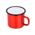 350 ml vandens puodelis Exquisite Retro Style Metal Universal Round Edge Milk Cup raudona