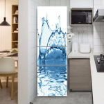 &Scaron;aldytuvo ekrano užsklanda Vinilo dekoratyvinė apvyniota &scaron;aldytuvo lipdukas Durų dangčio sienų lipdukai Namų dekoras virtuvei 60x180cm(1 pcs)