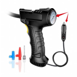 KBD automobilių padangų siurblys ir padangų slėgio monitorius i&scaron;manieji skaitmeniniai ekranai, įkraunami padangų pripūtimo įrenginiai, automatinis oro siurblys 120 W B juoda