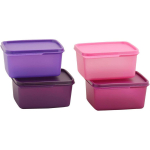 Tupperware Keep Tab plastikinių indų rinkinys, 500 ml, rinkinys i&scaron; 4, daugiaspalvis