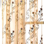 1 vnt Europos siuvinėtas tiulis baltas permatomas užuolaidos marlės verpalai Voile užuolaidos langų užuolaidos gyvenamasis kambarys NAPEARL W200cm x L260cm geltona