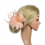 Plunksnos Fascinators Moteri&scaron;ka gėlių skrybėlė kokteilių balių vestuvių galvos juostai juoda