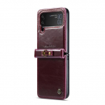 Verslo odinis telefono dirželis Funda dėklas Samsung Galaxy Z Flip 4 5g Zflip4 Flip4 Smūgiams atsparūs matiniai dėklai Samsung Flip4 for Samsung Z Flip 4 mėlyna