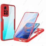 360 pilnos apsaugos dėklas, skirtas XiaoMi RedMi Note 11 11s 10 10s Pro Plus 5G 4G 9 9s 9T 9A 9C 12 NFC 10C pasaulinės versijos mink&scaron;tas dangtelis RedMi 9A raudona