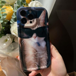 Cool Cat Relif Ins smūgiams atsparus telefono dėklas, skirtas iPhone 14promax 14 Pro Max Plus 13 11 12 Promax Protector Cartoon mielas galinis dangtelis For iphone 14